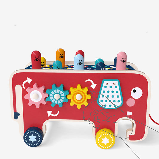 Banc à Marteler Montessori en Bois – Bus Animaux Musical | Jouet Éducatif Bébé 1 2 3 ans