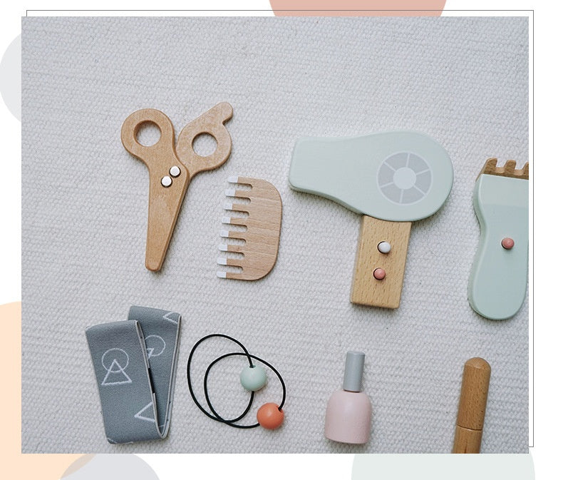 Ensemble de jouets de maquillage en bois, kit de maquillage 2 en 1 pour filles