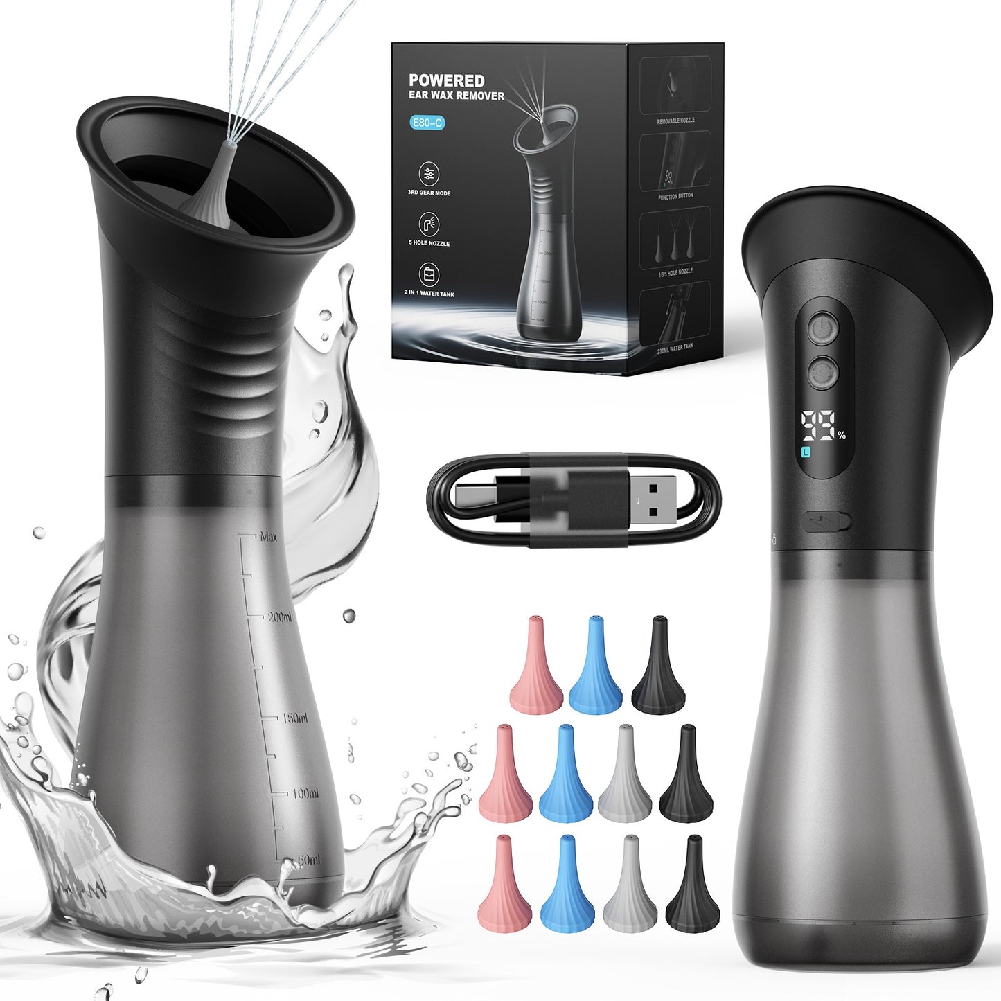 Nettoyeur d'oreilles électrique – Irrigation douce & hygiène optimale