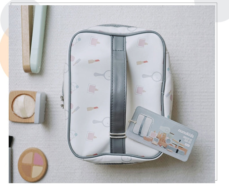 Ensemble de jouets de maquillage en bois, kit de maquillage 2 en 1 pour filles