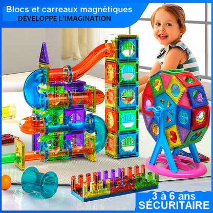 Blocs de construction de carreaux magnétiques légers pour enfants