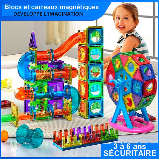 Blocs de construction de carreaux magnétiques légers pour enfants