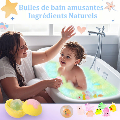 🌈✨ Bombes de Bain Lumineuses – Transformez le bain en moment magique ! 🛁💡
