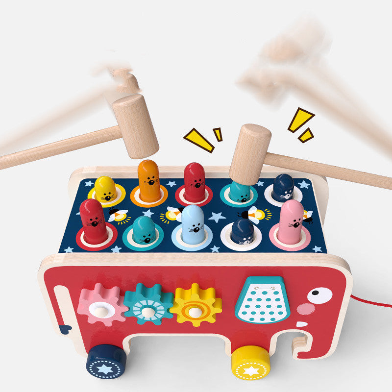 Banc à Marteler Montessori en Bois – Bus Animaux Musical | Jouet Éducatif Bébé 1 2 3 ans
